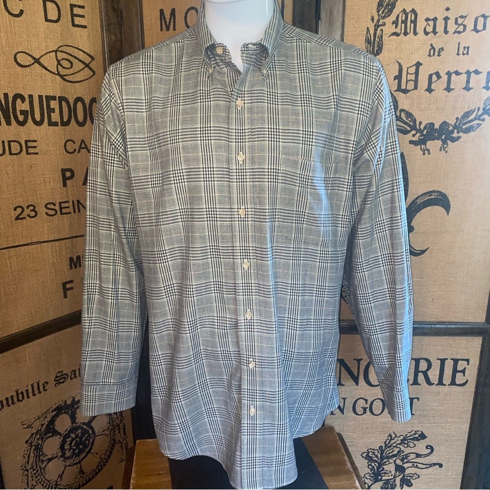 Viyella Cotton and Wool Button Down Shirt, L